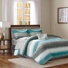 Textiles Madison Park Essentials Saben Bed Linen Blue (264.16x233.68)