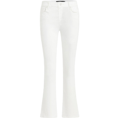 Barbara High Rise Bootcut Crop Jean - White