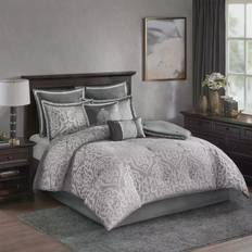 Polyester Textiles Madison Park Odette Bedspread Silver (228.6x228.6)