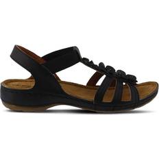 Cuero Sintético Sandalias Spring Step Flexus Adede - Black