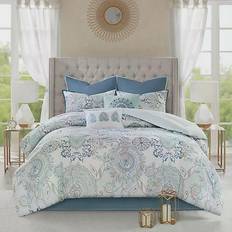 Bedspreads Madison Park Isla Bedspread Blue (228.6x228.6cm)