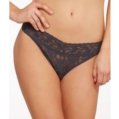 Hanky Panky Plus Size Signature Lace Original Rise Thong - Grey