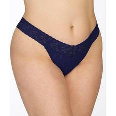 Hanky Panky Plus Size Signature Lace Original Rise Thong - Navy