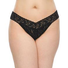 Hanky Panky Plus Size Signature Lace Original Rise Thong - Black