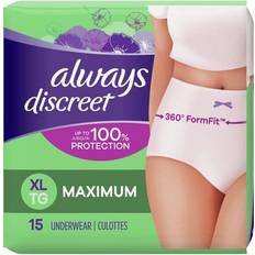 Incontinence Protection Always Discreet Protection Underwear Maximum Extra Large 15-pack 15-pack