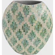 Paper Vases A&B Home Diamond Pattern Capiz Vase 32cm