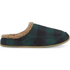 Men - Textile Slippers Deer Stags Nordic - Dark Green/Black