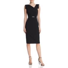 Midi Dresses - Polyamide Black Halo Classic Jackie O Sheath Dress - Black