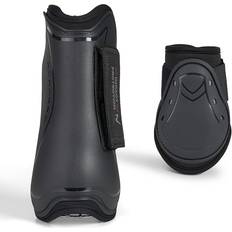 Horze Juego de Protectores delanteros abiertospara caballo con protectores de tendones y menudillos Armour Airflow Noir