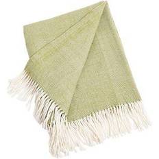 Saro Lifestyle Herringbone Blankets Green (152.4x127cm)