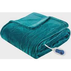 Beautyrest Heated Plush Blankets Blue (177.8x152.4cm)