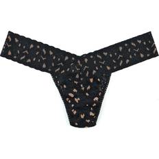 Hanky Panky Cross Dyed Leopard Low Rise Thong - Black/Praline