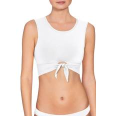 Robin Piccone Ava Knot Bikini Top - White