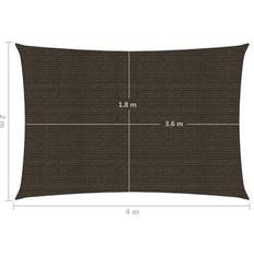 Solsejl 2x4 vidaXL solsejl HDPE 200cm