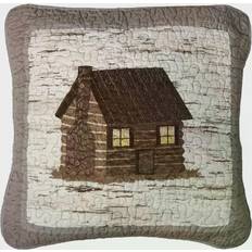 Donna Sharp Birch Forest Cabin Complete Decoration Pillows Brown (45.72x45.72)