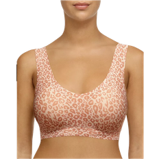 Chantelle Soft Stretch Padded V-Neck Bra - Natural Leopard