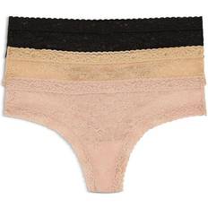 Natori Escape Thong 3-pack - Black/Café/Rose Beige