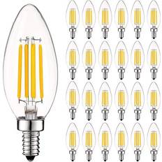 Candle Light Bulbs Luxrite Equivalent LED Lamps 5W E12 24-pack