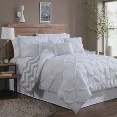 Avondale Manor Ella Pinch Pleat Bed Linen White (228.6x228.6cm)