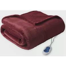 Beautyrest Berber Microlight Heated Blankets Red (177.8x152.4cm)