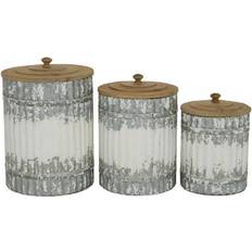 Litton Lane Farmhouse Kitchen Container 3pcs