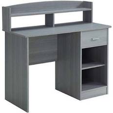 Wood Writing Desks Techni Mobili Hutch Grey Writing Desk 18.8x41"