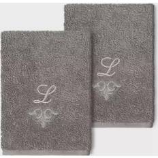 Linum Home Textiles Monogrammed L Guest Towel Gray (33.02x33.02cm)