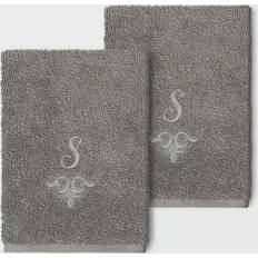 Linum Home Textiles Monogrammed S Guest Towel Gray (33.02x33.02cm)