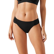 Tommy Bahama Sun Cat Reversible Side-Shirred Hipster Bikini Bottom - Black Rev