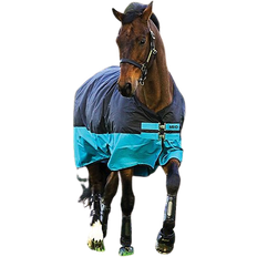 Horseware Turnout Sheet Lite - Black/Turquoise Blue