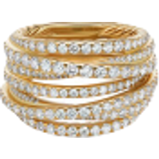 David Yurman Pavé Crossover Ring - Gold/Diamonds