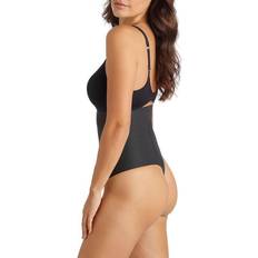 Gainettes TC Fine Intimates High Waist Shaping Thong - Black