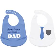 Silicone Bib Handsome Just Like Dad 2-Pack