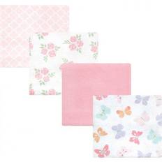 Pink Baby Blankets Hudson Cotton Flannel Receiving Blankets 4-pack Pastel Butterfly