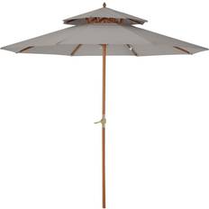 Garden & Outdoor Environment OutSunny Alfresco Wood Parasol, Grey