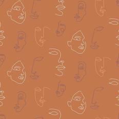 Furn Furn Kindred Faces Wallpaper Terracotta KINDRED/WP1/TCO