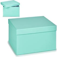 BigBuy Home Multifunktionel Æske Pap Pudderblå Blå (Mål: 8,5 x 5 x 12,5 cm)
