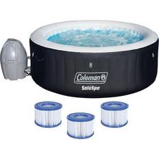 Camping & Outdoor Coleman SaluSpa 4 Person Inflatable Hot Tub Spa with 3 Filter Cartridge Refills