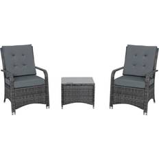 Rectangular Bistro Sets OutSunny 841-143V01 Bistro Set, 1 Table incl. 2 Chairs