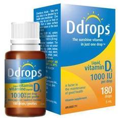 Vitamins & Supplements Ddrops Liquid Vitamin D2 1 000 IU 0.17 fl oz (5 ml)