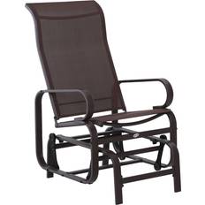 Gray Outdoor Rocking Chairs OutSunny Outdoor Glider Grey 600 x 1,040 mm