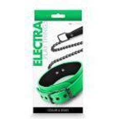 Grøn Lænker Sexlegetøj NS Novelties Electra Play Things Collar and Leash Green in stock