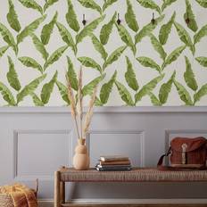 Wallpapers Furn Furn Plantain Botanical Printed Wallpaper