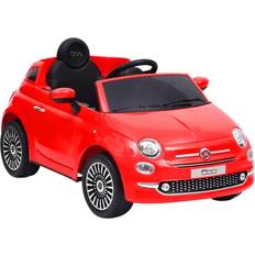 Veicoli Elettrici vidaXL Auto Elettrica per Bambini Fiat 500 Rossa Rosso