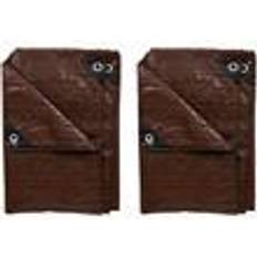 Tarp Tents Stansport Light-Duty Rip-Stop Tarp 2 Pack Brown