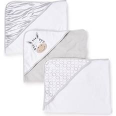 Hooded Towels 3-pack Grey Zebra