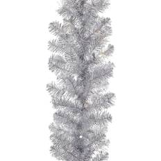 Silver Garlands Kurt Adler Pre-Lit Point Artificial Garland