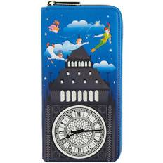 Loungefly Disney Peter Pan Glow Clock Tower Zip Around Wallet - Blue