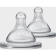 Baby Bottle Accessories Chicco Slow Flow Baby Bottle Nipples 0m+ 2-pack