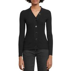 Sandro Gabrielle Ribbed Knit Cardigan - Black